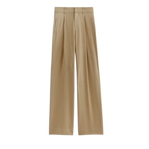 Everlane The Draper Pleated Pant in Buttersmooth Tan. Size 6S #1639 - Picture 2 of 8